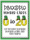 Pineapple Number Posters 0 to 20