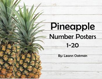 Preview of Pineapple Number Posters 1-20