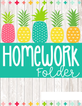 Download Pineapple Student Homework Folder Covers Freebie by Ashley ...