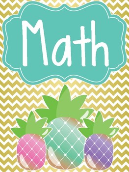 Pineapple Theme Classroom Binder Covers by Rachel Bassett | TpT