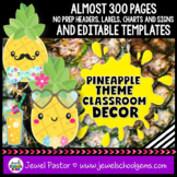 Pineapple Theme Classroom and Bulletin Board Decor Bundle 