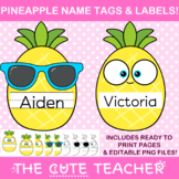 Pineapple Theme Name Tags - Classroom Door Display & Summe