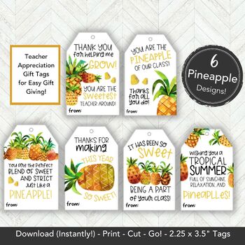 Printable Thank You Tag, Pineapple Gifts, Pineapple, Thank You Gift,  Ministering, Neighbor Gift, 