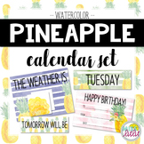 Pineapple Watercolor Classroom Calendar Set
