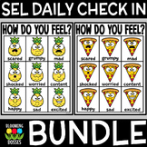 Pineapple and Pizza Social Emotional Feelings Check In Bundle