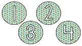 Pineapple and Stripes Number Labels 1-30