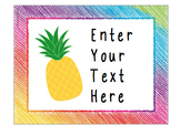 Pineapple classroom labels