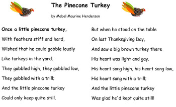 Preview of Pinecone Turkey Poem and Project SMART file