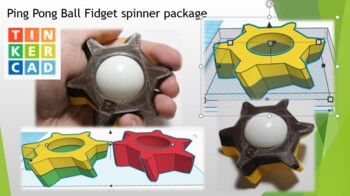 Preview of Ping Pong Ball Fidget Spinner package (.stl, .PDF, .docx)