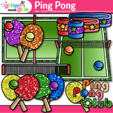Ping Pong Clipart: Ball Paddle Table Racket Clip Art Image
