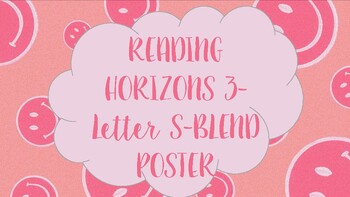 Preview of Pink 3-Letter S-Blends Poster