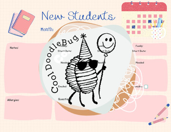 Preview of Pink Administration Student File Label