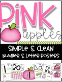 Pink Apples Letter and Number Posters