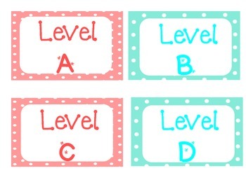 Preview of Pink & Aqua Polka Dot Classroom Library Labels