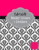 Pink & Black Binder Cover Pages - Editable