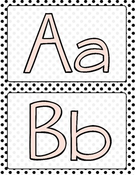 Uppercase Alphabet Letters - Black and White Polka Dot – The Happy Planner