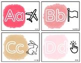 Pink Boho Alphabet Flashcards- SPANISH (Estrellita aligned)