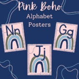 Pink Boho Alphabet Posters
