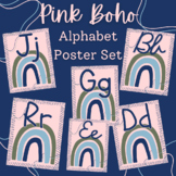 Pink Boho Alphabet Poster Set