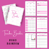 Pink Boho Teacher Binder & Planner | Editable in Canva