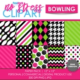Pink Bowling Digital Papers