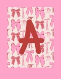 Pink Bows ABC Posters