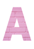 Pink Brick Print | A-Z 0-9 Decor | Printable Bulletin Boar