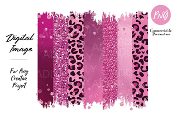 Preview of Pink Brush sublimation, rose gold leopard swash png, file for sublimation printi