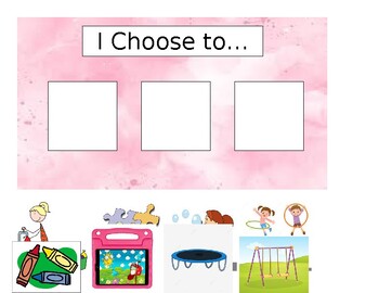 Preview of Pink Choice Board