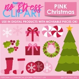 Pink Christmas Clip Art (Digital Use Ok!)