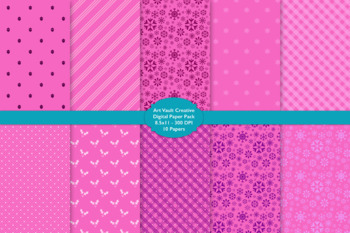 Preview of Pink Christmas Paper Pack