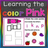 Pink Color Recognition Color Word Boom Cards (Learning Col