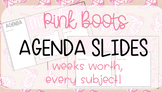 Pink Cowboy Boot Theme Slides Template
