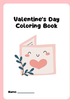 Preview of Pink Cute Valentine's Day Coloring Book