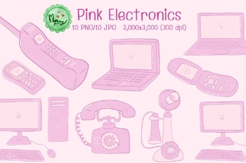Preview of Pink Electronics Clipart