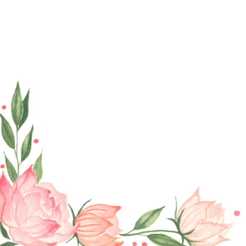 Preview of Transparent Background Pink Floral Watercolor Clipart PNG