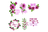 Pink Flowers Mothers day clipart's
