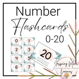 Pink Garden Number Flashcards - 0-20