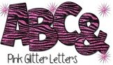 Tiger Print Alphabet - Pink Glitter