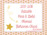 Pink & Gold Themed Sparkling Behavior Chart