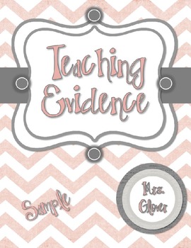 Preview of Teacher Evaluation Evidence Binder - Charlotte Danielson Model - Pink & Gray