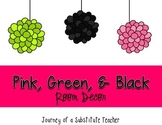 Pink, Green and Black  Room Decor Pack