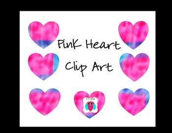 hot pink heart clipart