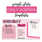Pink Hearts - Valentine's Day Themed Daily Agenda Google S