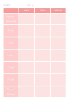 Pink High School Weekly Planner by Dusty Designs | TPT
