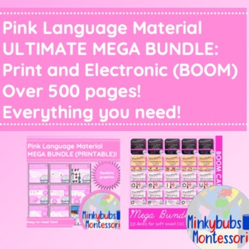Preview of Pink Language ENTIRE Series: Ultimate Mega Bundle: PRINTABLE and BOOM Resources