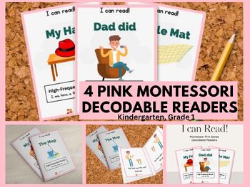Preview of Pink Montessori Decodable Readers