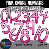 Pink Ombre Number Clipart