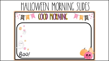 Preview of Pink & Orange Halloween Morning Slides
