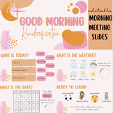 Pink & Orange Interactive Morning Meeting Slides | EDITABLE